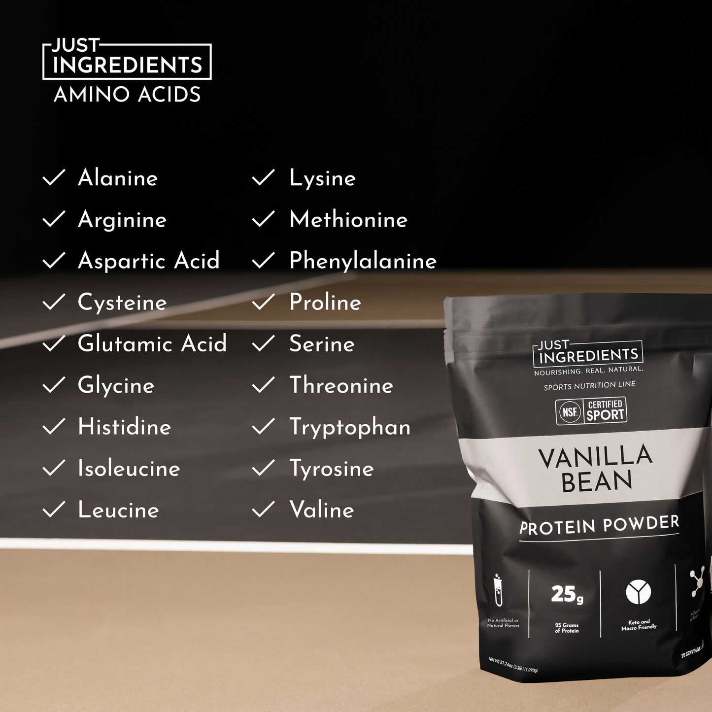 JUST INGREDIENTS Protein Powder — 20-serving blend to support muscle recovery and energy replenishment*