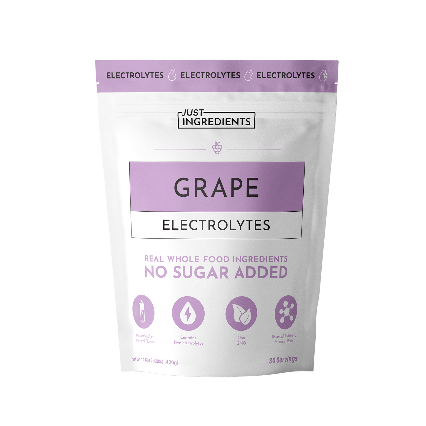 JUST INGREDIENTS Electrolytes — 10-Stick Variety Pack | Hydration Powder | Portable Drink Mix Packets